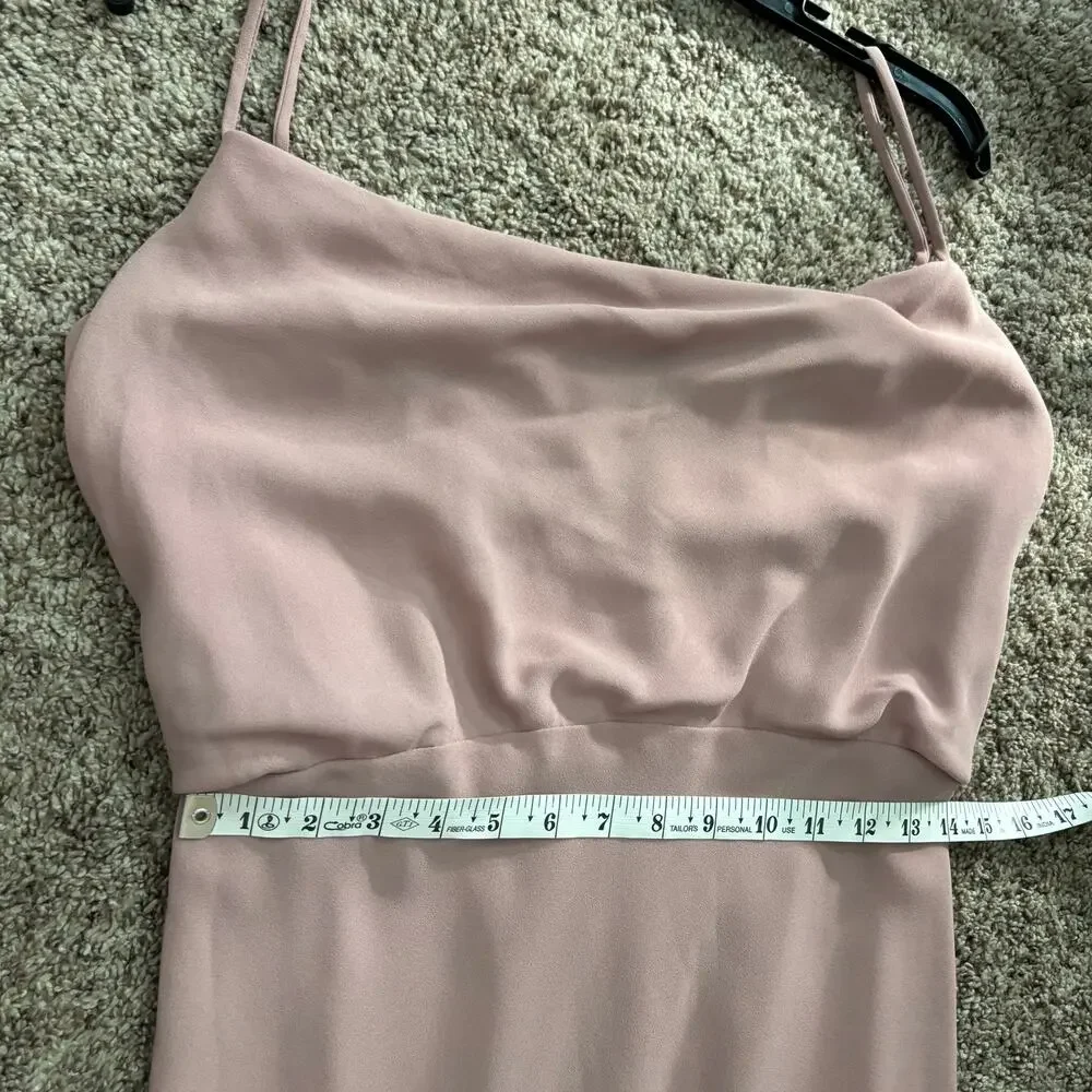 NWT Jenny Yoo Bianca Gown Dress Whipped Apricot Pebbled Crepe Sz 10 - Picture 9 of 16